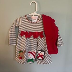 Bonnie Baby Christmas Leggings Set